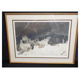 1981 Stephen McMillan aquatint etching, "Cliff