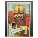 1952 Bowman Small #6 Laurie Niemi Football Card.