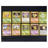 Group of vintage Pokï¿½mon cards