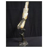 Brass and mother of pearl life size parrot