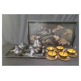 Mam Chung Kee ware Asian hand painted tea set