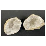 Group of clear quartz crystal geode