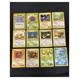 Group of vintage Pokï¿½mon cards