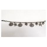 Sterling silver charm bracelet