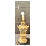 Vintage Spelter Cherub figural table lamp