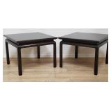 Pair of vintage Asian-style walnut side tables