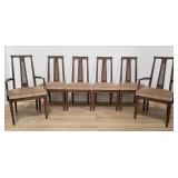 6 Drexel-style mid-century modern dining chairs