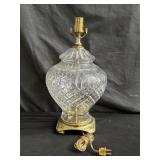 Large crystal vase lamp