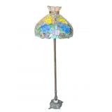 Vintage Tiffany style stained glass floor lamp