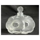 Vintage Lalique crystal glass perfume bottle