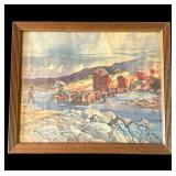 Vintage framed Lloyd Harting print