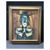 Frame signed mid century modern oil on canvas