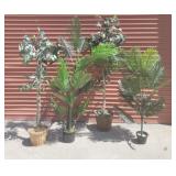 Lot of four artificial plants