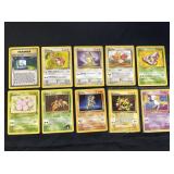 Group of vintage Pokï¿½mon cards