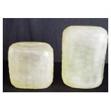 Pair of frosted glass vases