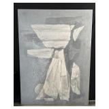 Signed abstract mixed media on canvas