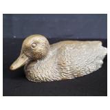 Soild brass duck figurine