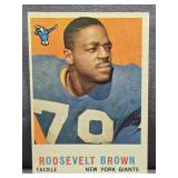 1959 Topps #114 Roosevelt Brown Football Card.