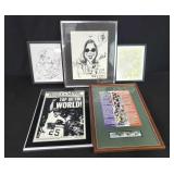 Group of prints, lithograph and ink