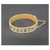 Gold, brass and copper bracelet with eight