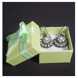 Sterling silver (925) and opal cluster drop