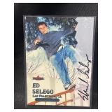 Ed Selego autographed fleer adrenaline card