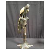 Brass and Mother of pearl life size parrot