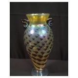 Signed and dated Art glass vase by Steven Lundberg