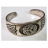 Sterling silver Celtics design cuff bracelet