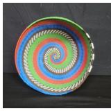 Vintage handmade vinyl and metal bowl