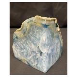 Blue agate geode stone