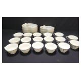 34-piece hand painted tea cup and snack plate