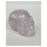 Hand carved quartz skull
