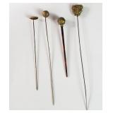 Four hat pins