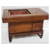 Antique Japanese hibachi tea cabinet on stand