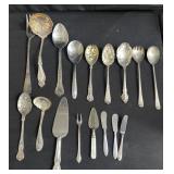 Lot of silver plate flatware