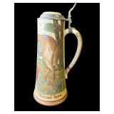 Large vintage ceramic beer stein