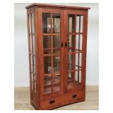 Bentwood Furniture oak display cabinet