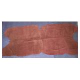 Pair of dark red leather hides, bundle