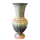 Vintage hammered copper vase