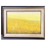 Signed vintage oil painting on board