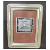 Sterling silver wood and glass picture frame