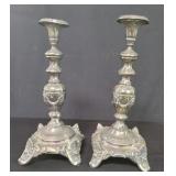 Antique Russian silver candlesticks