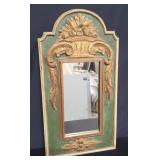 Vintage hand painted gilt mirror