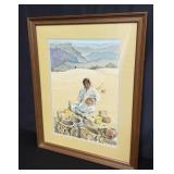 Signed and dated pastel painting