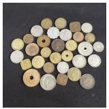 Group of foreign coins