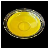 Vintage Art Deco yellow ceramic bowl