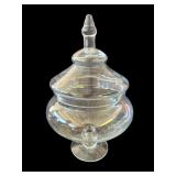 Vintage apothecary glass jar