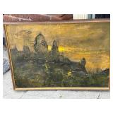 Mid century impasto abstract painting