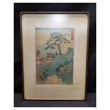 Vintage Japanese wood block print